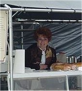 Sheryl is usually always at our Pie Shoppe Booth. Stop by and say hi!